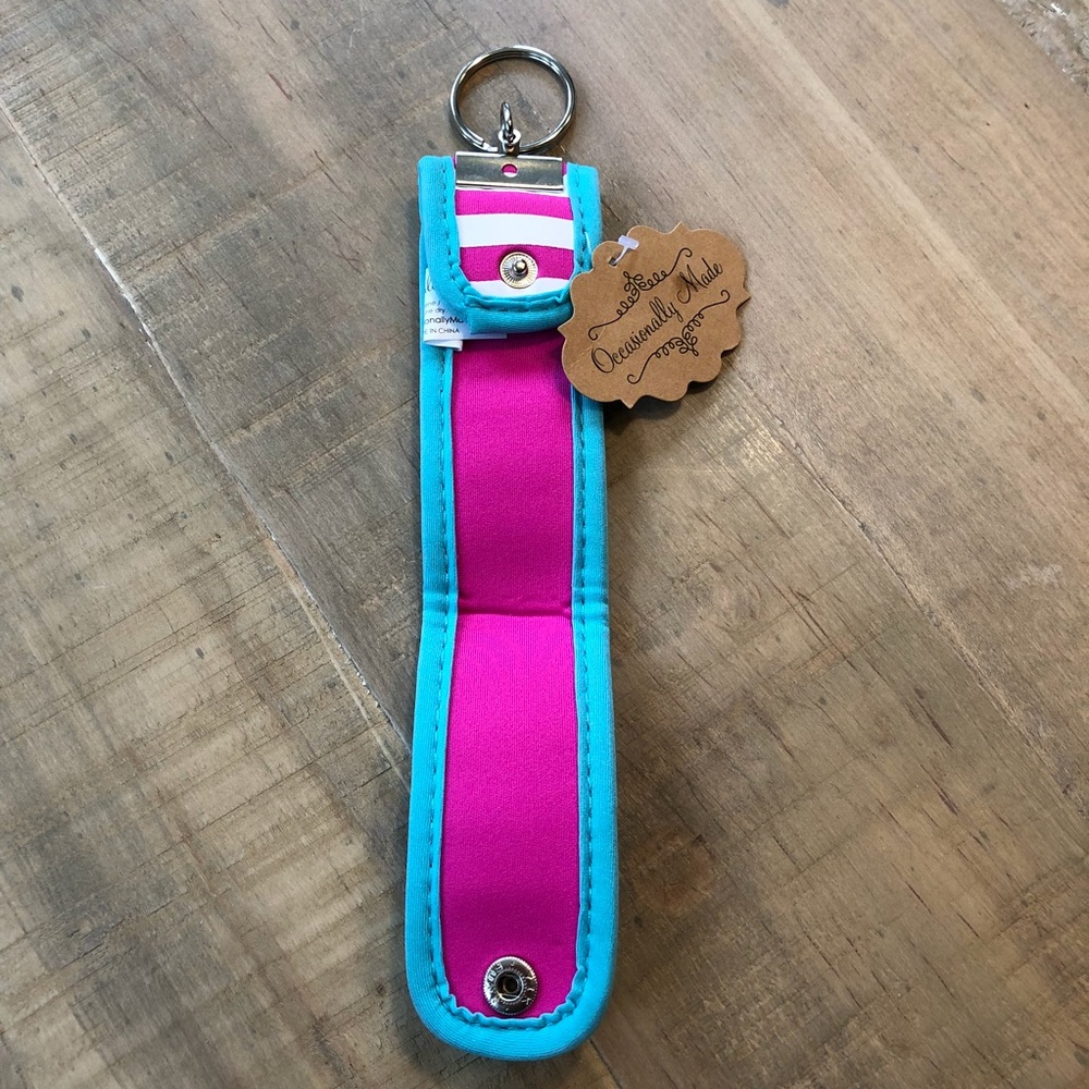 Neoprene Snap Closure KeyChain - Picture 2 of 3